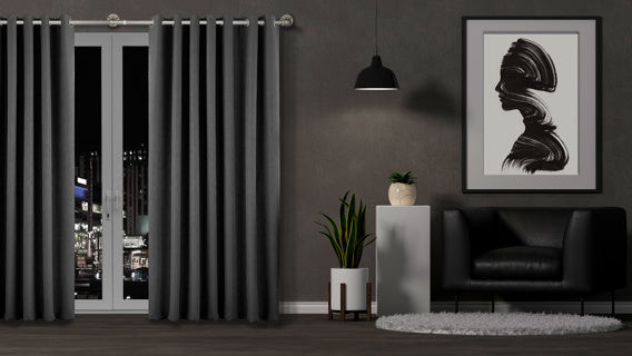 Speedy 22-25mm 70-120cm Industrial Style Pole set Gun Metal