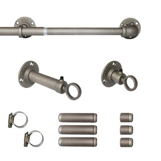 Speedy 22-25mm 70-120cm Industrial Style Pole set Gun Metal