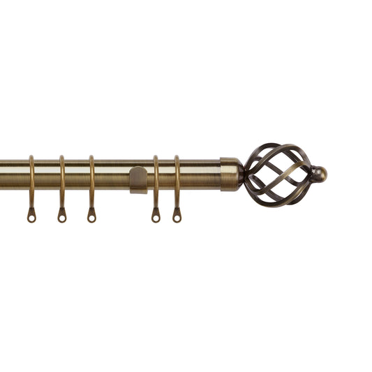 Speedy 25-28mm 200-380cm Pristine Cage Pole set Antique Brass