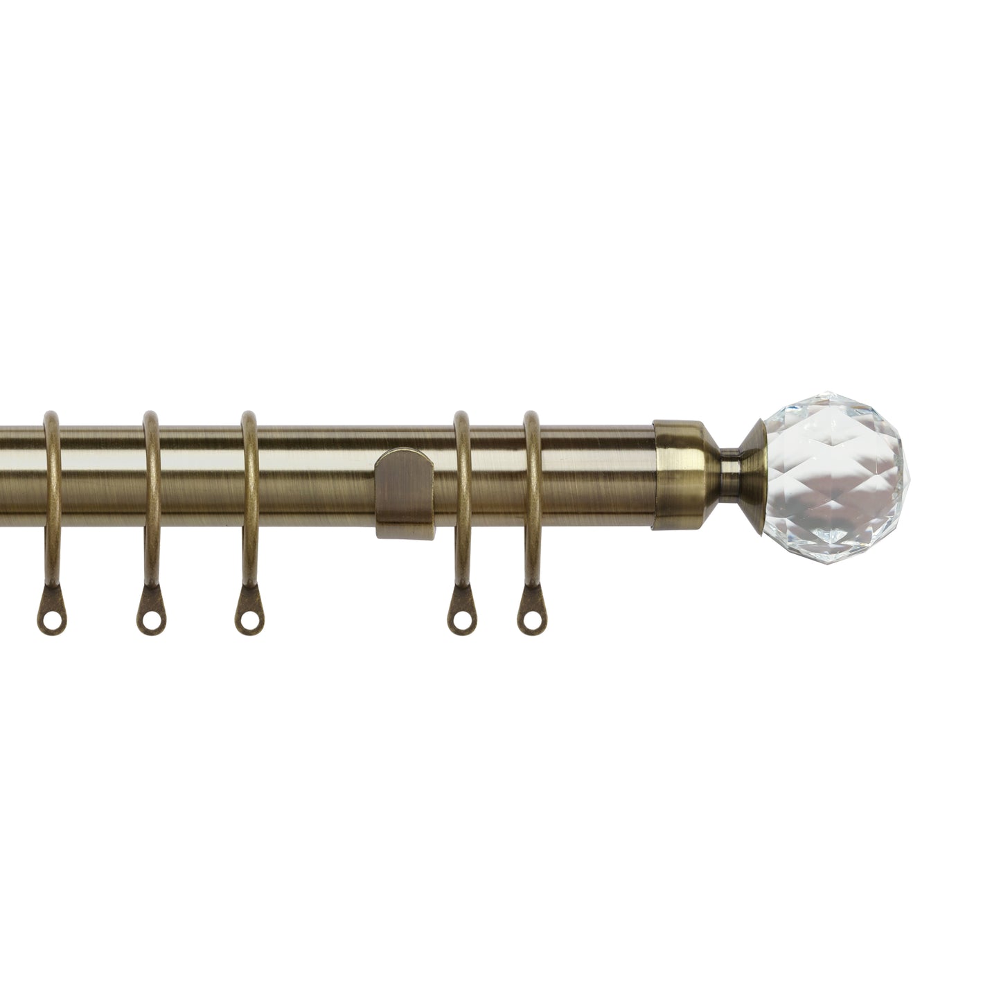 Speedy 25-28mm 200-380cm Pristine Crystal Pole set Antique Brass