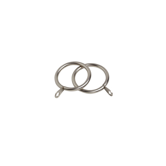 Speedy Pristine metal rings for 25/28 dia pole Satin Silver