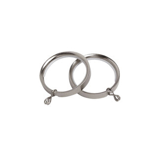Speedy Metal Flat Lined Rings for 35mm dia pole Pk of 10 - Satin Silver