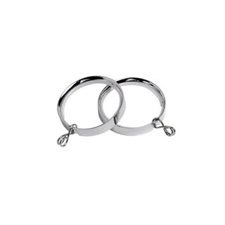 Speedy Metal Flat Lined Rings for 35mm dia pole Pk of 10 - Chrome