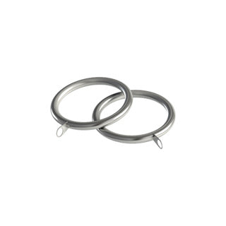 Speedy Metal Lined Rings for 35mm dia pole Pk of 10 - Satin Silver