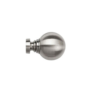 Speedy 35mm Globe Finials - Pair - Satin Silver