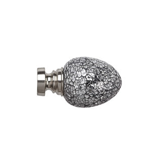 Speedy 35mm Alexia Finials - Pair - Satin Silver