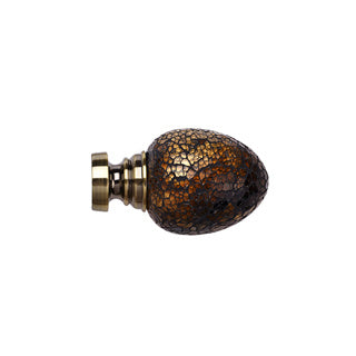 Speedy 35mm Alexia Finials - Pair - Antique Brass