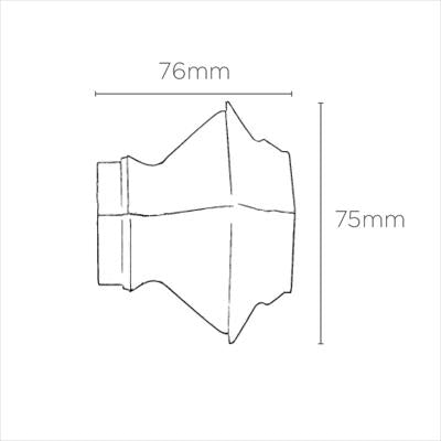 Speedy 35mm Aztec Finials - Pair - Chrome