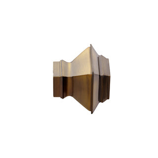 Speedy 35mm Aztec Cap Finials - Pair - Antique Brass