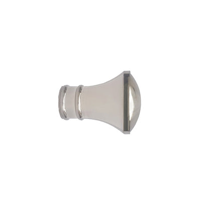 Speedy 35mm Trumpet Finials - Pair - Satin Silver