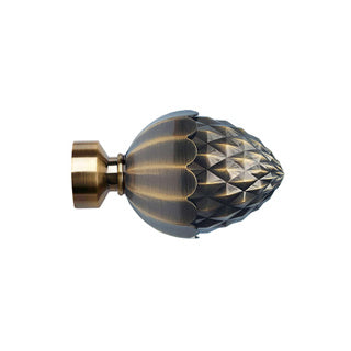 Speedy 35mm Acorn Finials - Pair - Antique Brass