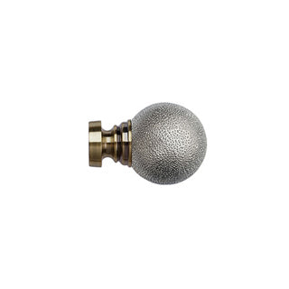 Speedy 35mm Textured Ball Finials - Pair - Antique Brass