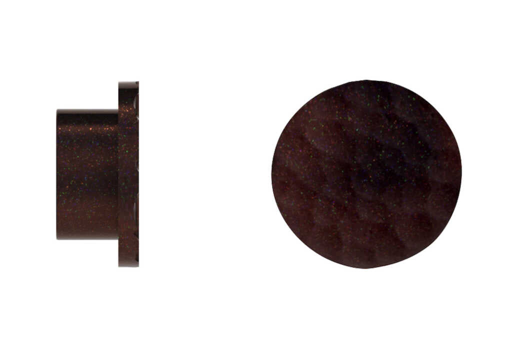 25mm Arc Bronze Hammered Disc Finial - single