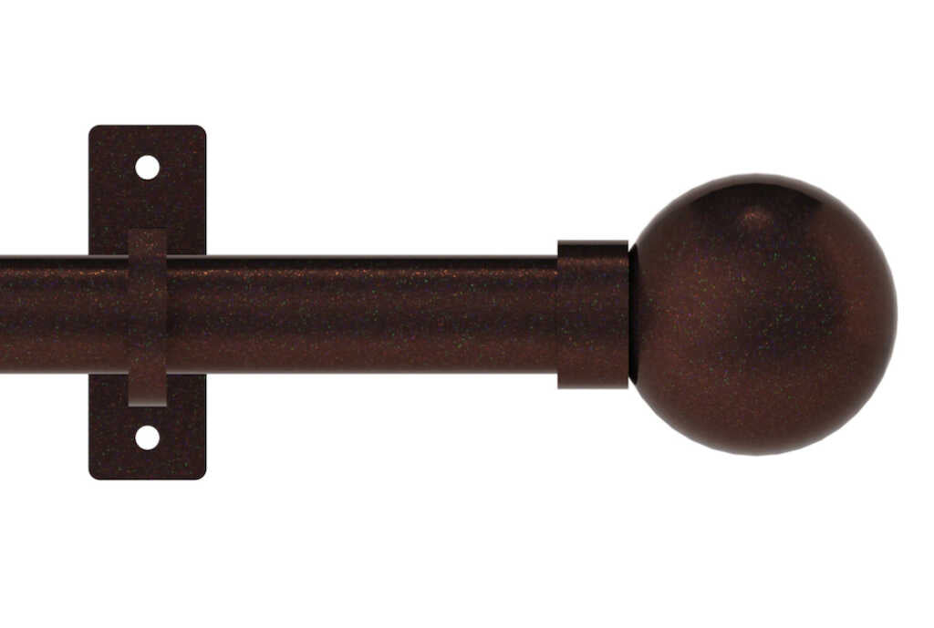 25mm Arc Bronze Ball Eyelet Curtain Pole 300cm