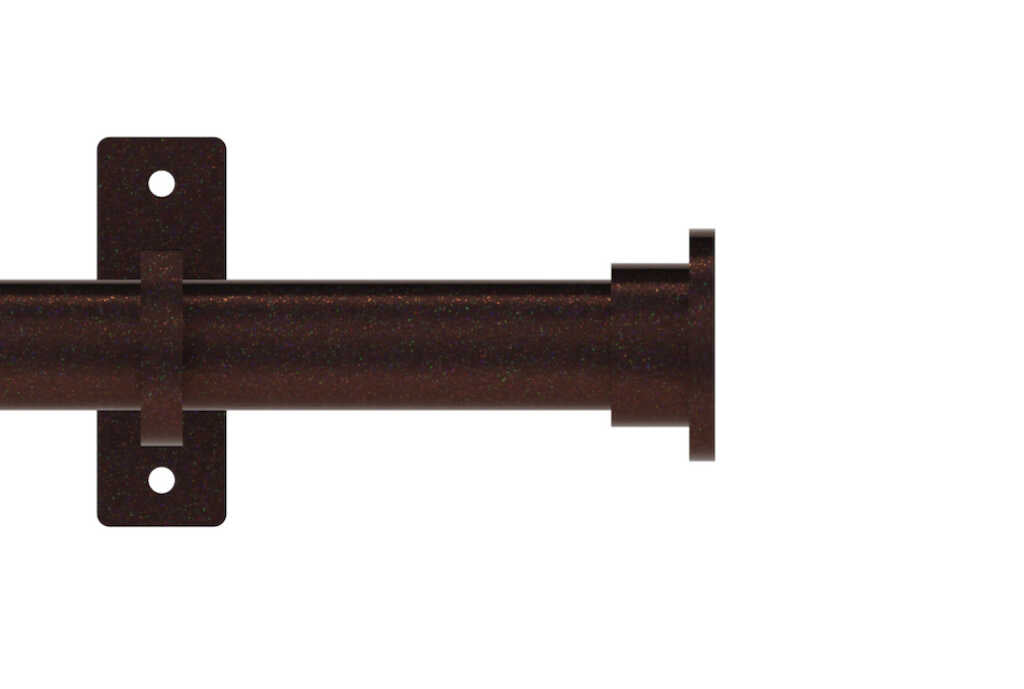 25mm Arc Bronze Disc Eyelet Curtain Pole 400cm