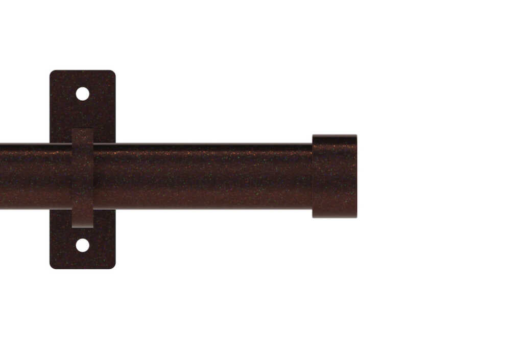 25mm Arc Bronze Stud Eyelet Curtain Pole 250cm