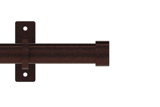 25mm Arc Bronze Stud Eyelet Curtain Pole 400cm