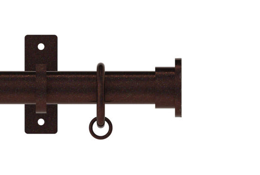 25mm Arc Bronze Hammered Disc Curtain Pole 500cm