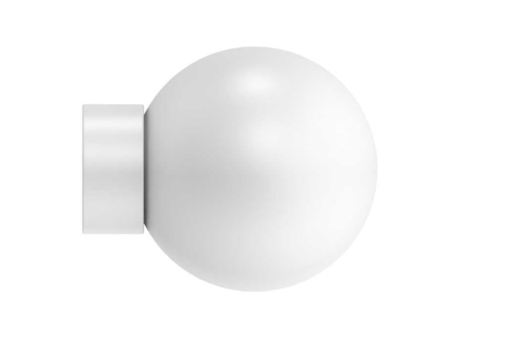 25mm Arc China White Ball Finial - single
