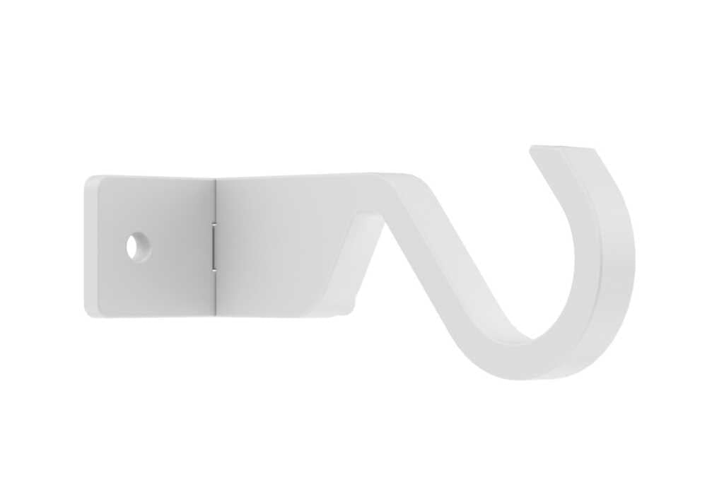 25mm Arc China White Mid/Ceiling Bracket - single