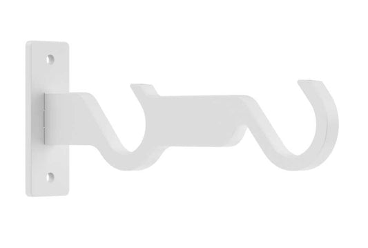 25mm Arc China White Double Side Bracket - single