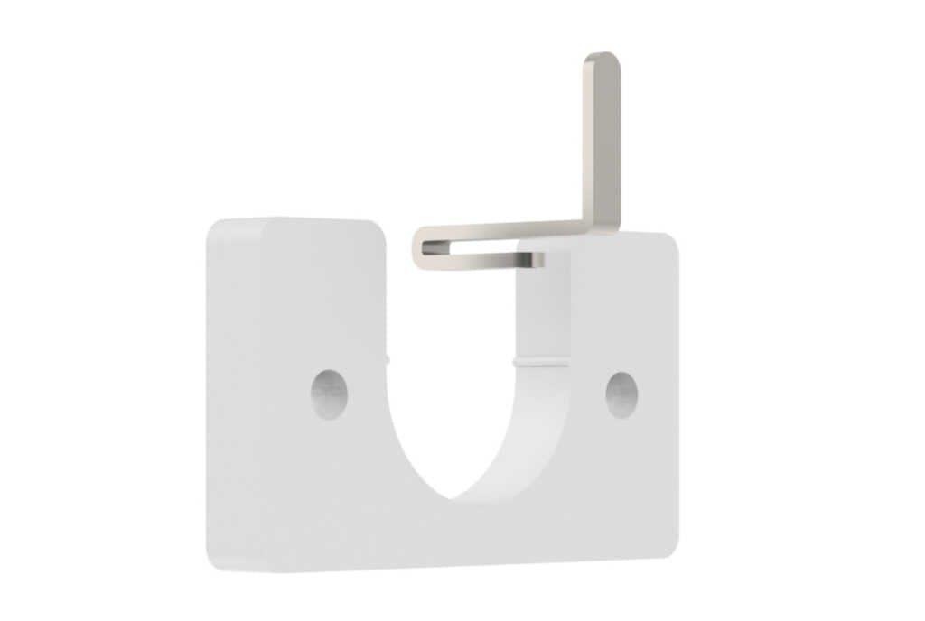 25mm Arc China White Recess Bracket - single