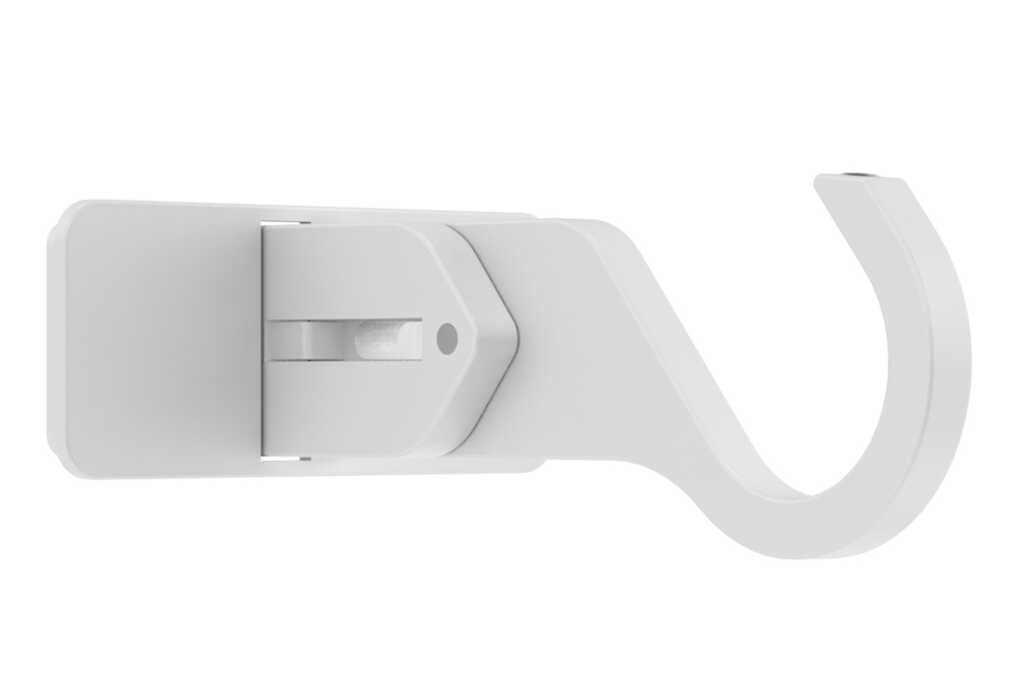 25mm Arc China White Extendable Mid/Ceiling Bracket - single