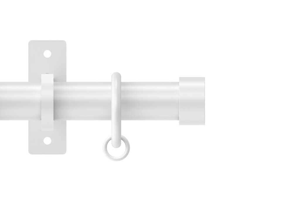 25mm Arc China White Stud Curtain Pole 150cm