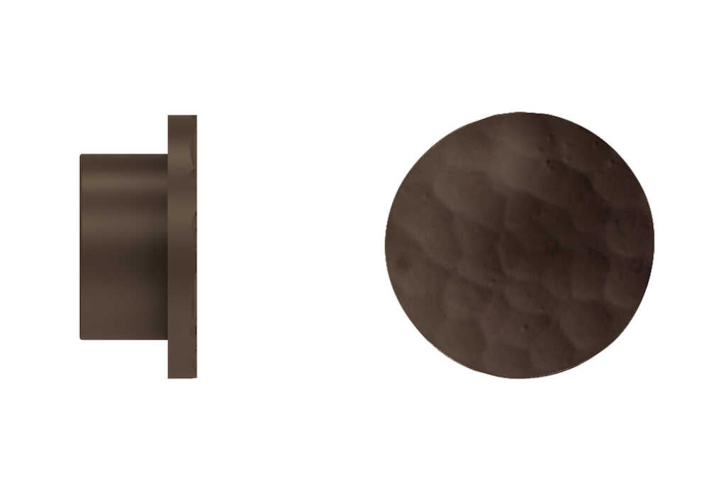 25mm Arc Mocha Hammered Disc Finial - single