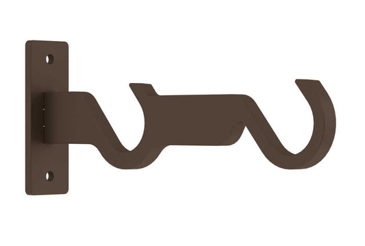 25mm Arc Mocha Double Side Bracket - single
