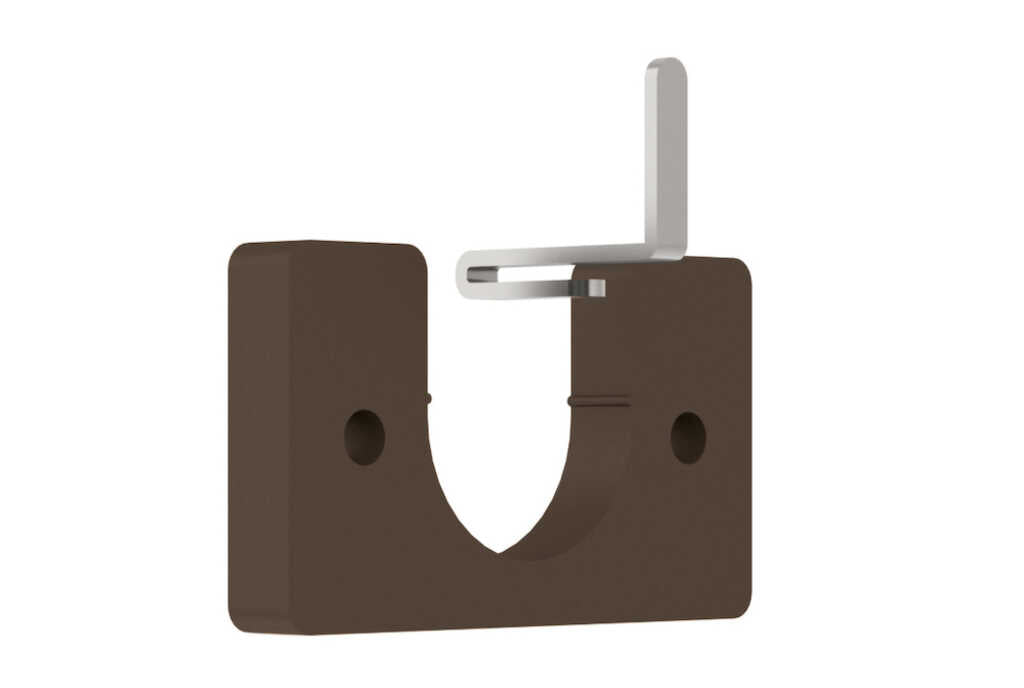 25mm Arc Mocha Recess Bracket - single