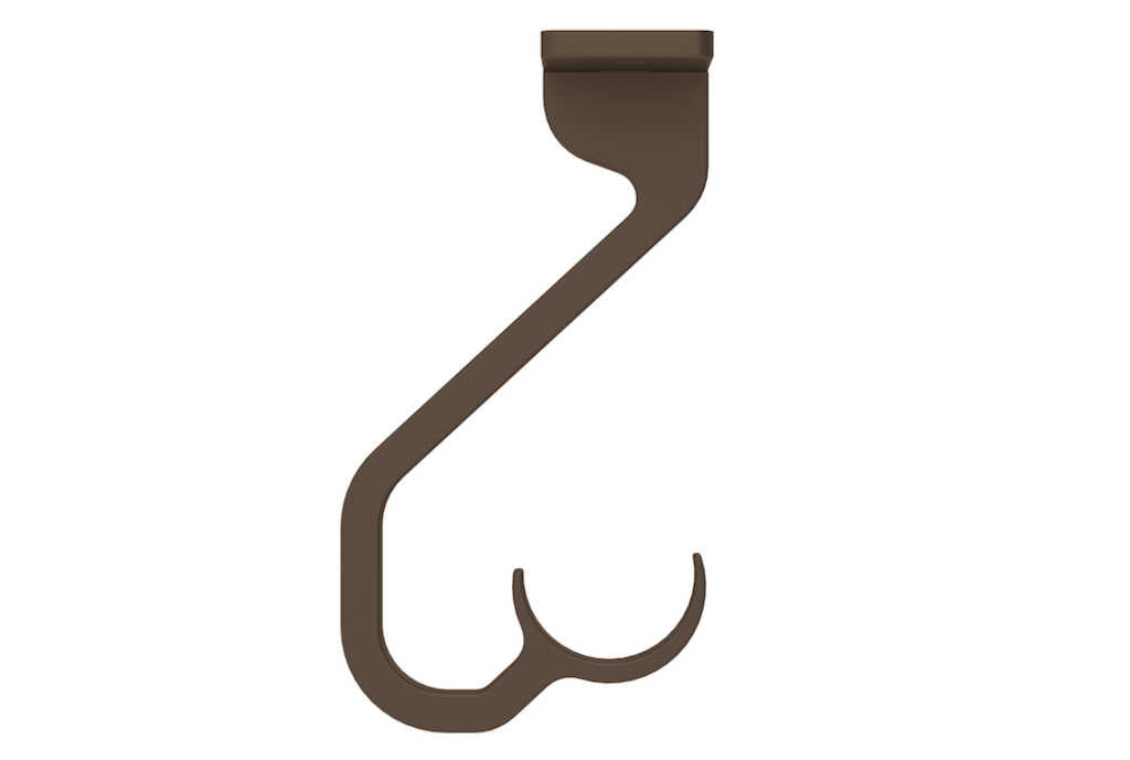 25mm Arc Mocha Ceiling Passing Bracket - single