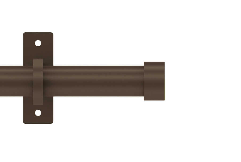 25mm Arc Mocha Stud Eyelet Curtain Pole 150cm