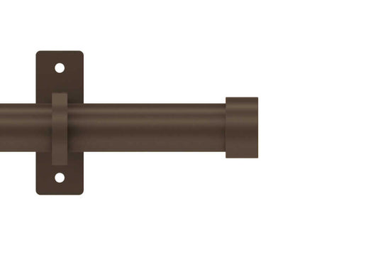 25mm Arc Mocha Stud Eyelet Curtain Pole 400cm