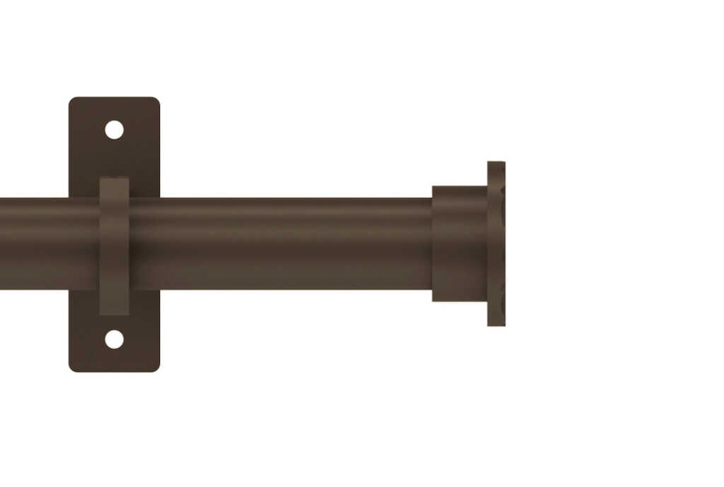 25mm Arc Mocha Hammered Disc Eyelet Curtain Pole 150cm