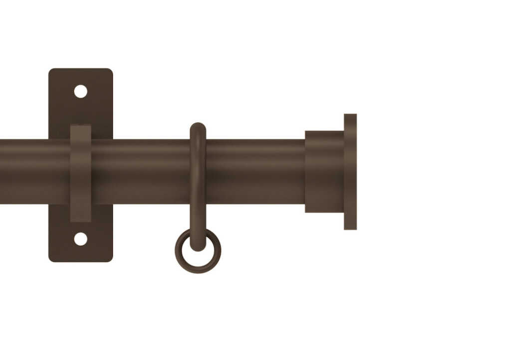 25mm Arc Mocha Disc Curtain Pole 150cm