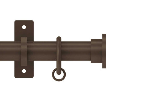 25mm Arc Mocha Disc Curtain Pole 150cm