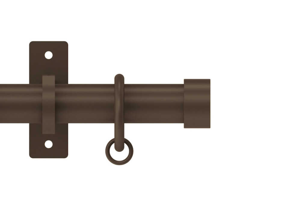 25mm Arc Mocha Stud Curtain Pole 300cm