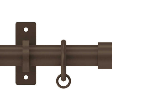 25mm Arc Mocha Stud Curtain Pole 600cm