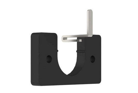 25mm Arc Soft Black Recess Bracket - single