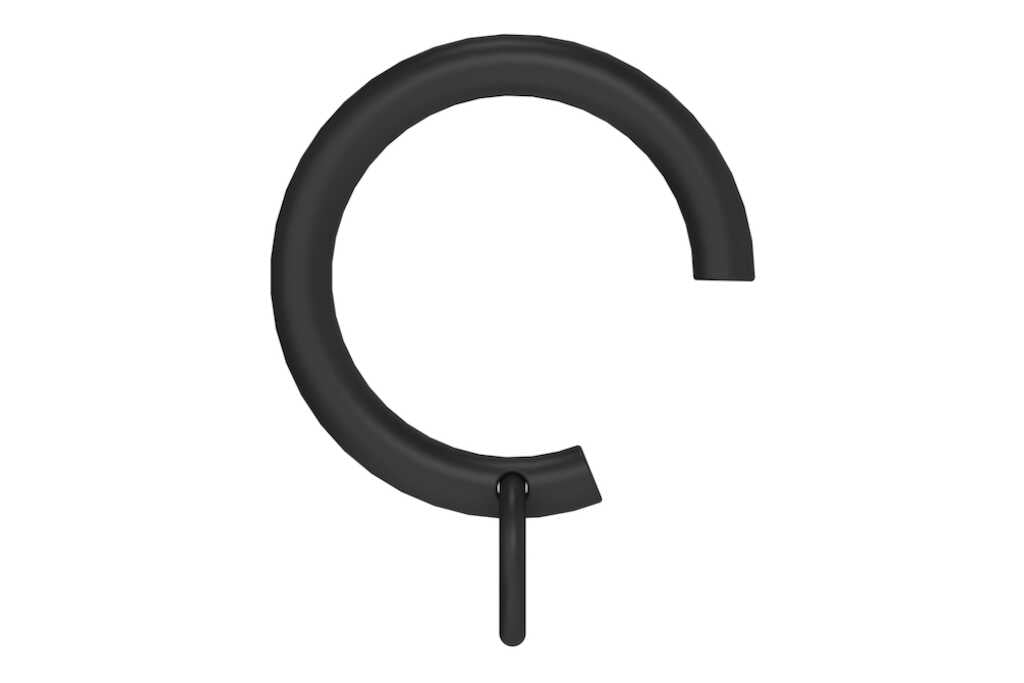 Arc Soft Black Passing Rings for 25mm dia pole - pack of 4