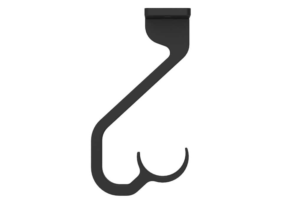 25mm Arc Soft Black Ceiling Passing Bracket - single