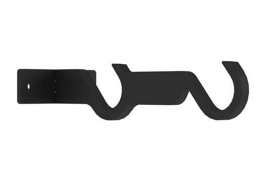 25mm Arc Soft Black Double Mid Bracket - single