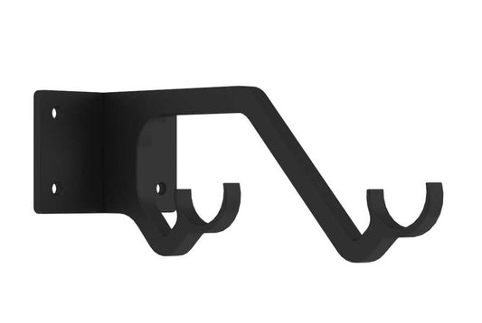 25mm Arc Soft Black Double Passing Bracket - single