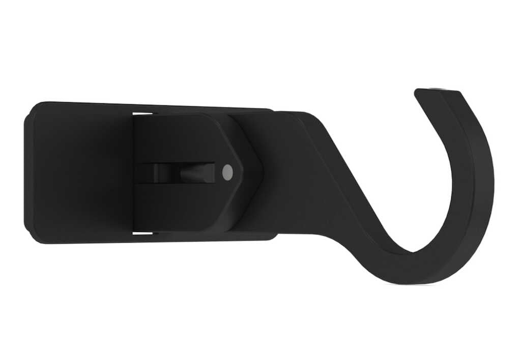 25mm Arc Soft Black Extendable Mid/Ceiling Bracket - single