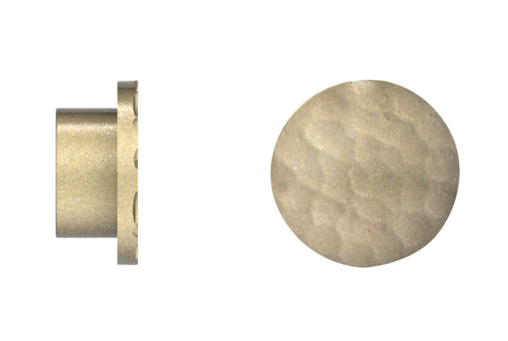 25mm Arc Soft Brass Hammered Disc Finial - single