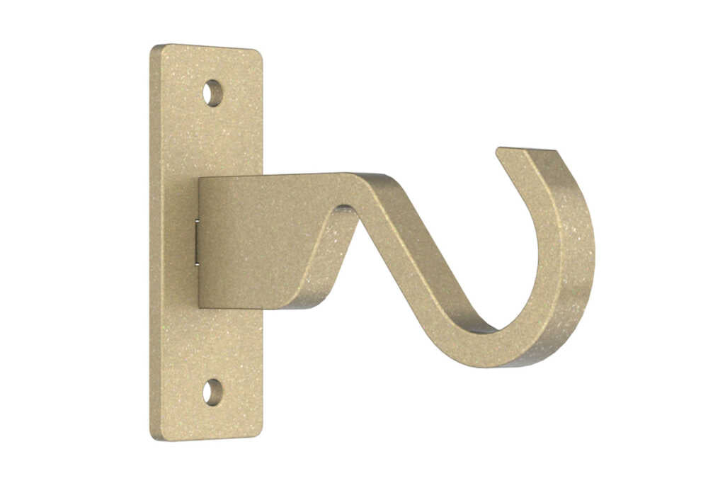 25mm Arc Soft Brass Side Bracket - single
