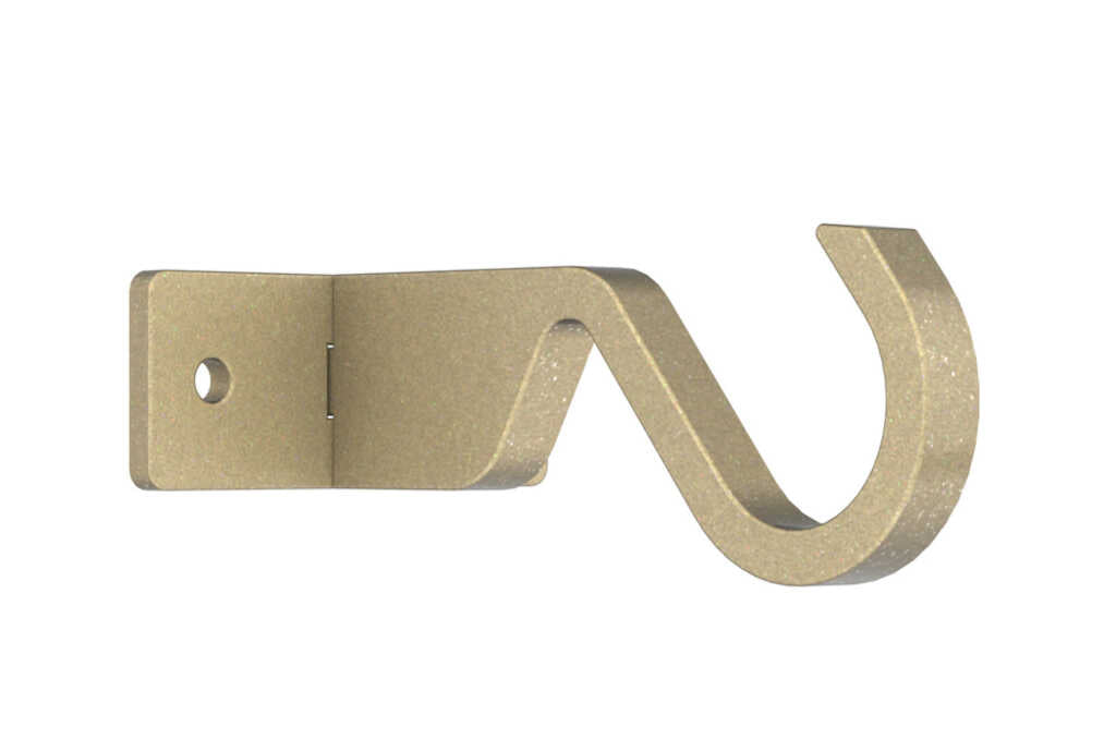 25mm Arc Soft Brass Mid/Ceiling Bracket - single