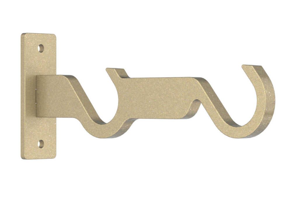 25mm Arc Soft Brass Double Side Bracket - single