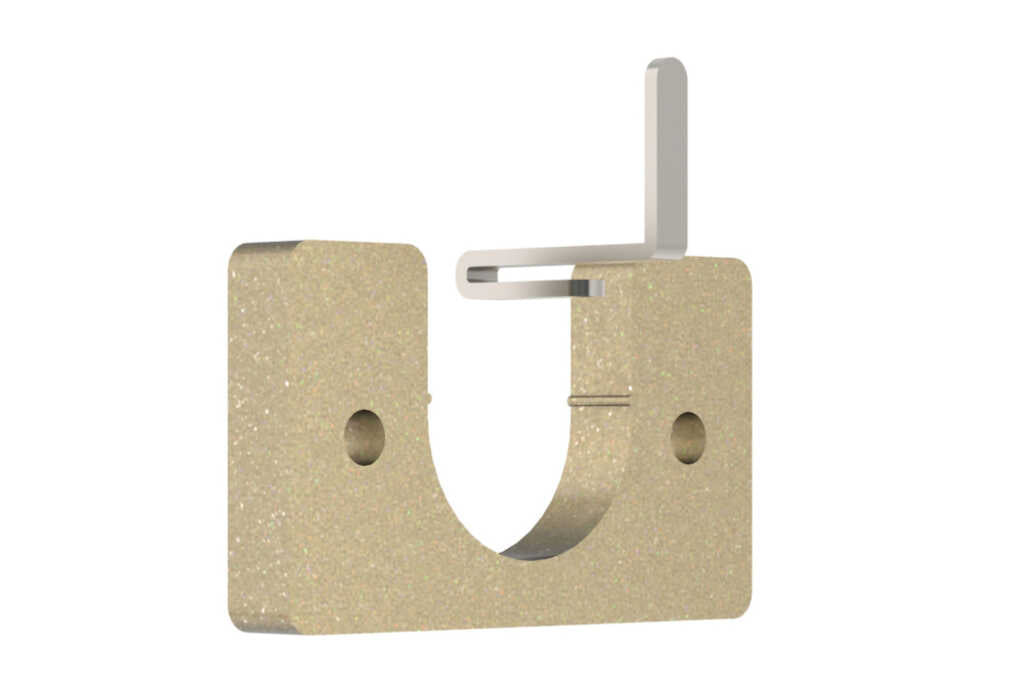 25mm Arc Soft Brass Recess Bracket - single